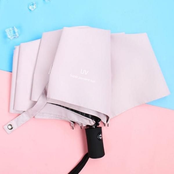 자외선차단 접이식 3단 암막 자동우산 핑크/예쁜 우산