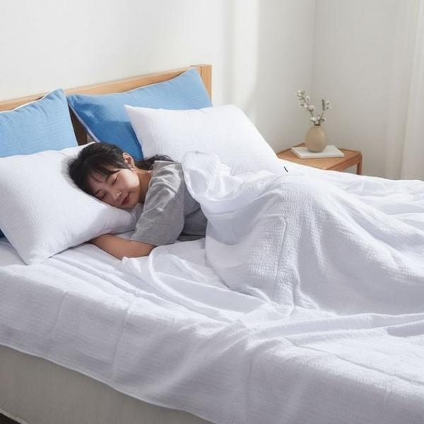 시어서커 여름 침대패드 화이트 레드 S SS 사이즈 냉감 매트 이불