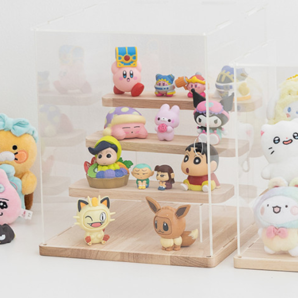 BS 피규어 장식장 4단 진열장 전시장 정리함 보관함 케이스  인형 투명 아크릴 계단형