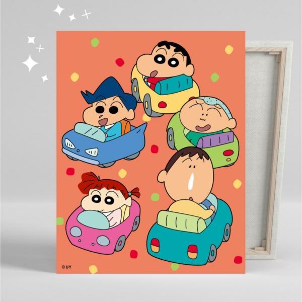 알파웨이 24800 보석십자수 40x50 짱구 떡잎마을방범대 출동