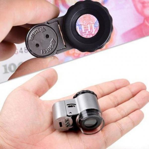 50배 LED 확대경 휴대용 현미경 쥬얼리 돋보기 루페