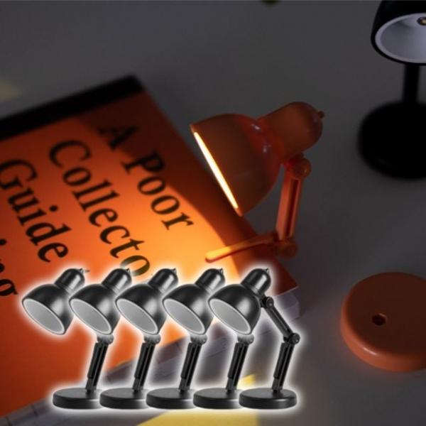 레트로 원형 LED 미니 독서등 5P 조명 북라이트 스탠드 침실 무드등 소품