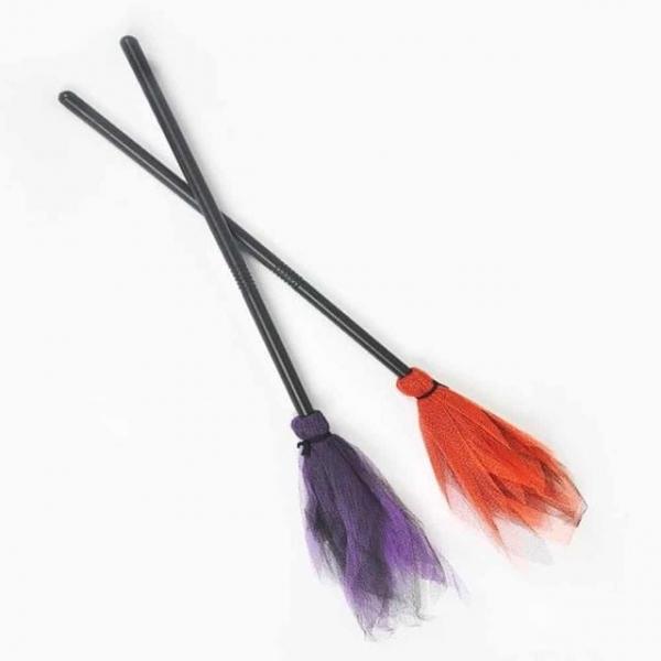할로윈 마녀빗자루(오렌지) 마녀소품 할로윈마녀빗자루 할로윈데이파티