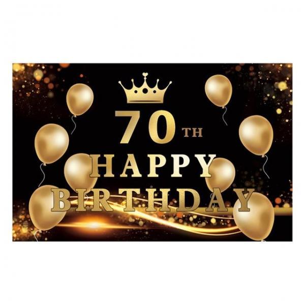 럭셔리 생일 현수막 대형 기념일70 장식 배너 소품