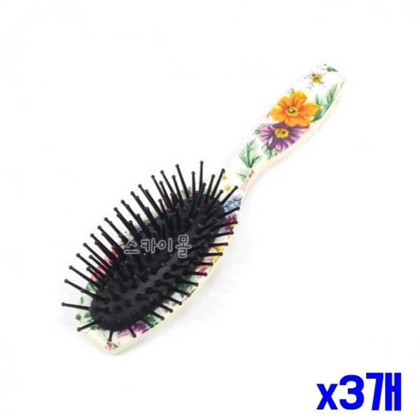 쿠션감 좋은 헤어빗 소 x3개 헤어브러시 헤어소품
