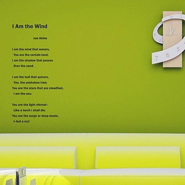 I am the wind 레터링스티커 포인트 그래픽 벽장식