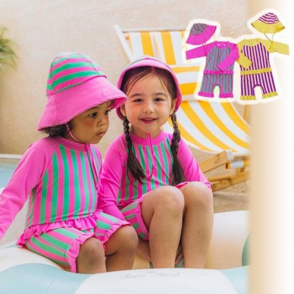 여아래쉬가드 아동수영복 러브프릴 여아동 래쉬가드 모자세트