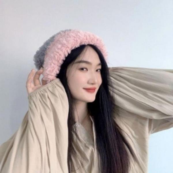 포근포근 플리스 비니(그레이) 방한 겨울 모자 털모자 방한모자 후리 스모자