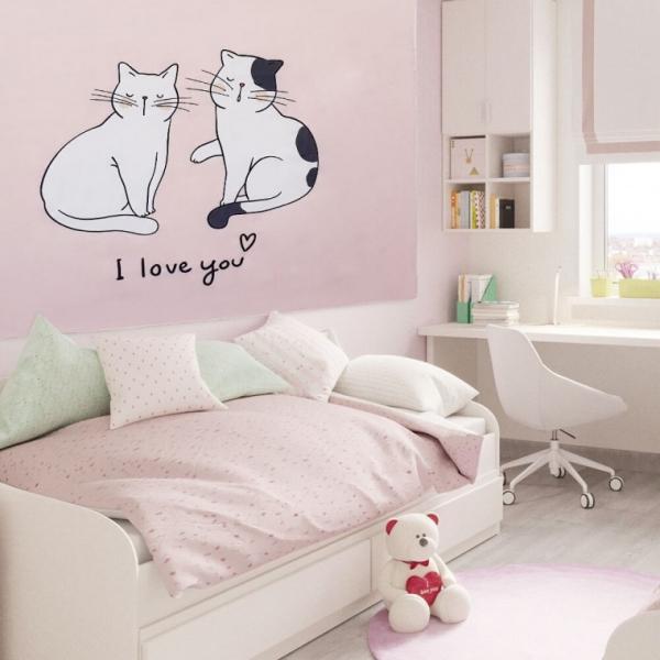 대형 패브릭 포스터 고양이 L