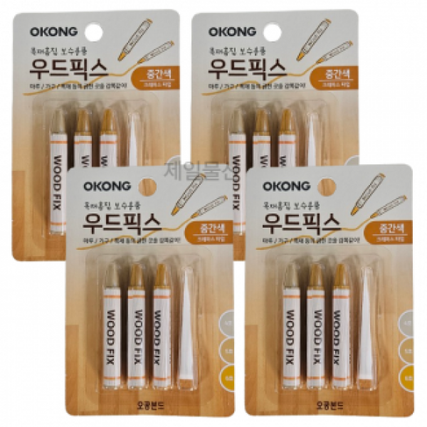 오공 우드픽스 중간색 누구나 쉽게 목재 보수 4개