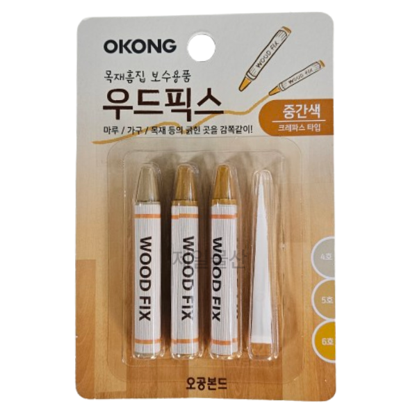 오공 우드픽스 중간색 누구나 쉽게 목재 보수 1개