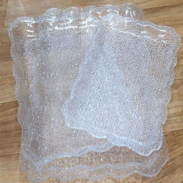 아크릴 쟁반 서빙 트레이 카페 과일 쟁반 35.5cm 1p