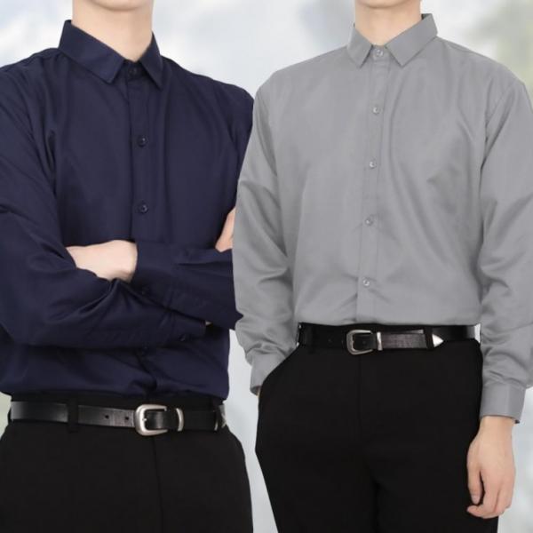 사계절 와이셔츠 일자핏 긴팔 캐주얼 남방