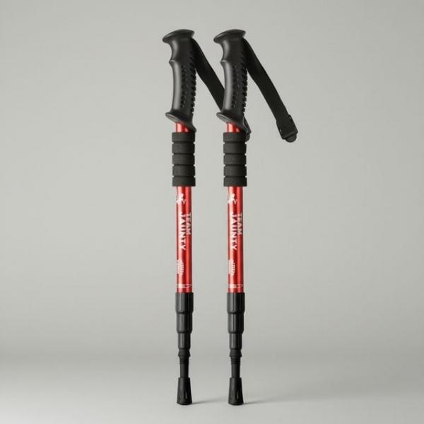등산 스틱 트레킹 폴 I자형 2P 세트 경량 보행 보조 지팡이 등산용품