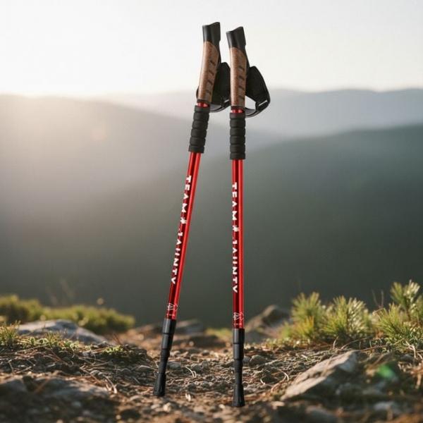 충격흡수 등산스틱 I자형 트레킹폴 2P 세트 전문가용 등산용품