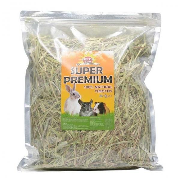 슈퍼주 프리미엄 티모시 건초 기니피그 토끼사료 500g 알팔파 초식동물 먹이 간식 영양