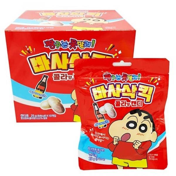 식품 짱구는못말려 바사삭킥 25gX10개입 -콜라맛캔디-행사 랜덤발송