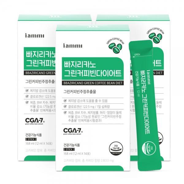 휴럼 아이엠미 빠지리카노 그린커피빈 다이어트 12ml 14포 3박스 주정추출물 커피추출액