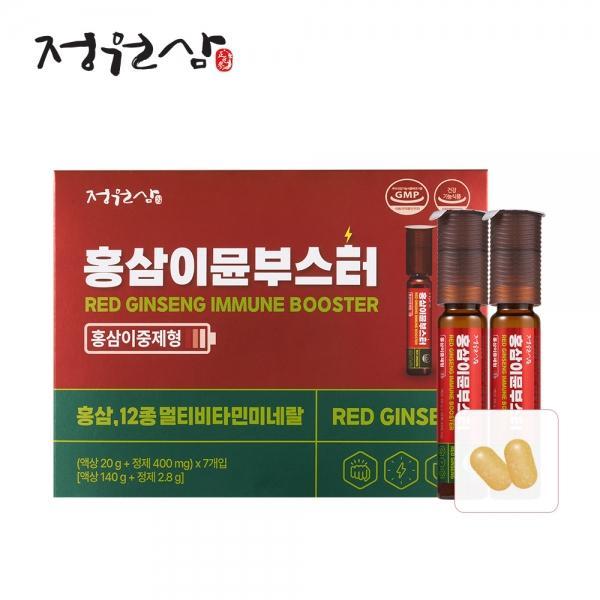 정원삼 홍삼 이뮨부스터 7병 1박스 이중제형 비타민 8종 미네랄 4종