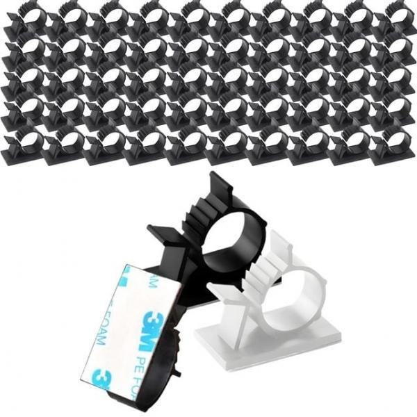 전선 정리 클립 케이블 조절 고정 홀더 소형50개