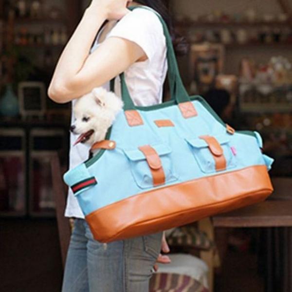 폴리에스터 강아지 이동가방 토트 강아지 캐리어 백 산책 외출 어깨