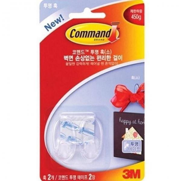 다용도 투명 접착 후크 생활 투명 접착훅 벽걸이 욕실용 깔끔