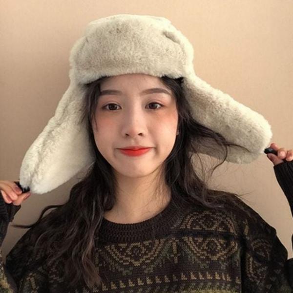 여성 귀달이 방한 모자 데일리 퍼 귀달이 모자 따뜻한 겨울