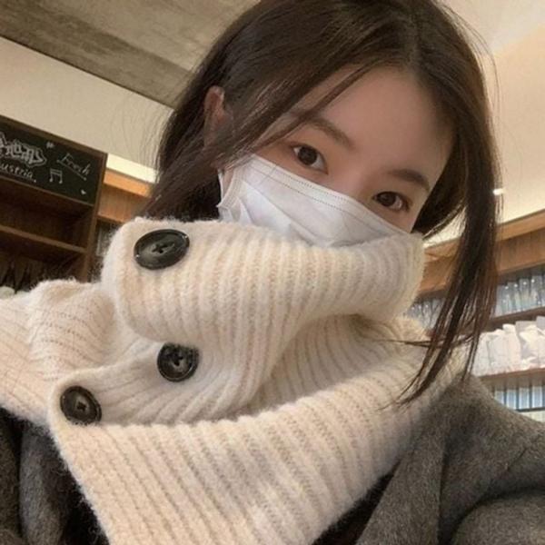 꽈배기 니트 넥 워머 패션 골지 넥 워머 여성 토시