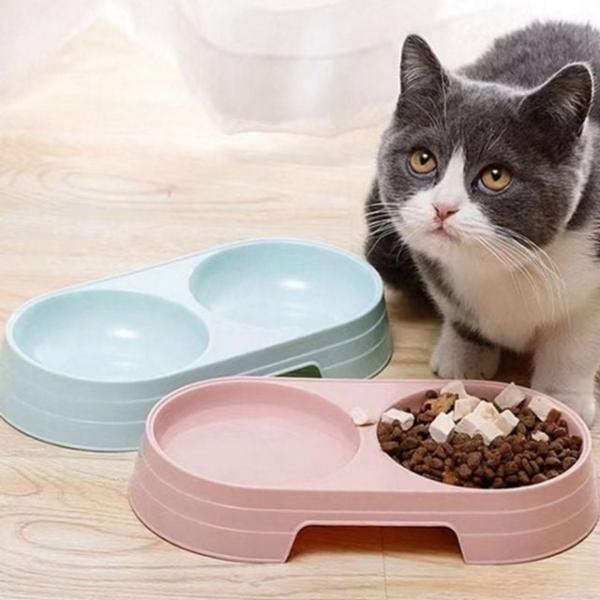 더블 강아지 밥그릇 2구 고양이 밥그릇 사료 물그릇