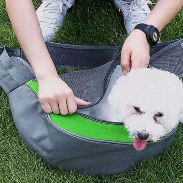 메쉬 강아지 슬링백 크로스 애견 슬링백 이동장 산책