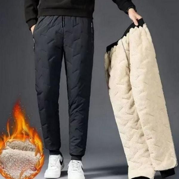융털 남성 방한 바지 패딩 남성 기모 바지 조거 겨울