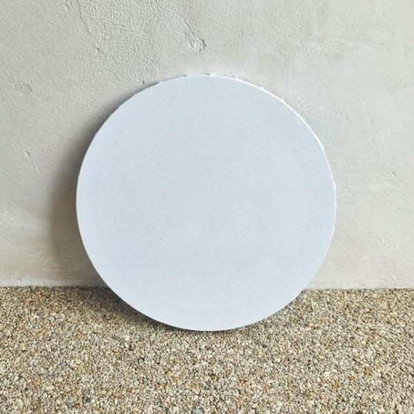 미술용 무지 백색 아트 캔버스 원형 25CM