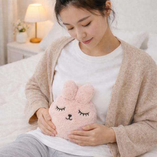 보들토끼 보온 물주머니 300ml 핑크