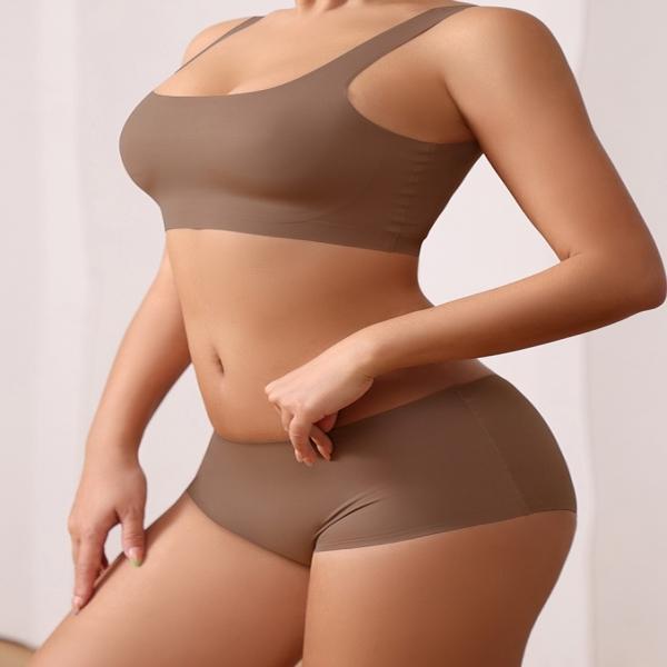 G125754_(캡분리)심리스 브라탑 팬티세트 노와이어