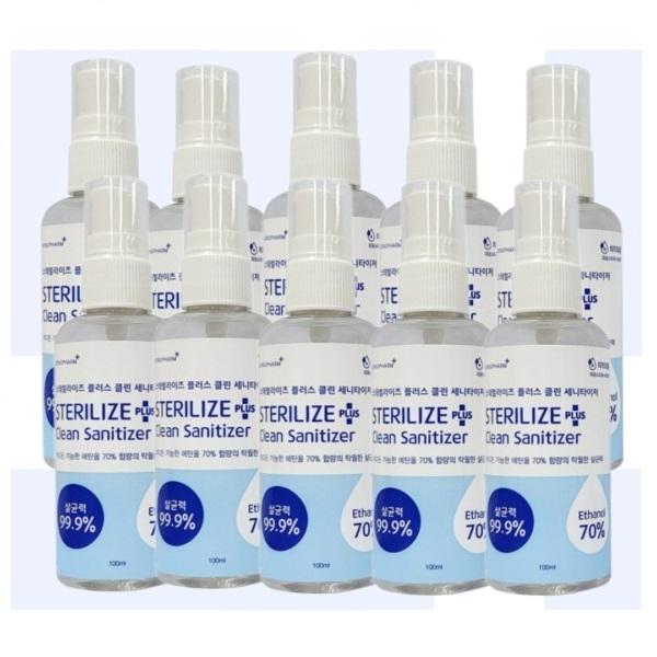휴대용100ml 10개 스프레이 스테럴라이즈플러스소독제