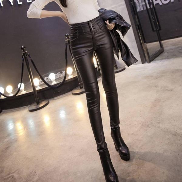 G126362_(기모)4버튼 코팅 스키니 팬츠 기모