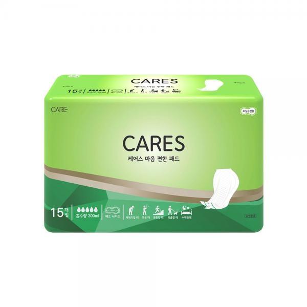 화이트유 케어스 마음 편한 패드 15장 4팩 1박스