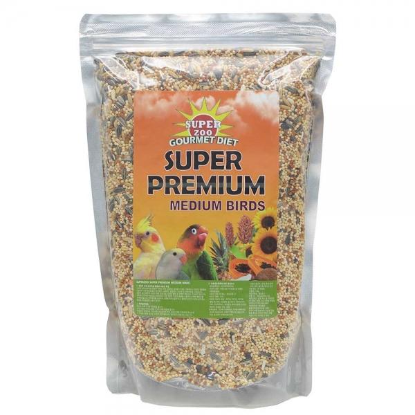 슈퍼주 프리미엄 중형새 앵무새 배합 사료 1.2kg