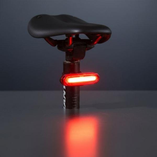 USB 충전식 자전거 후미등 고휘도 LED 야간 안전 라이트 4단 모드 방수 경고등