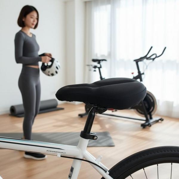 푹신한 빅사이즈 자전거 안장커버 로드바이크 실내 헬스용 쿠션 방석