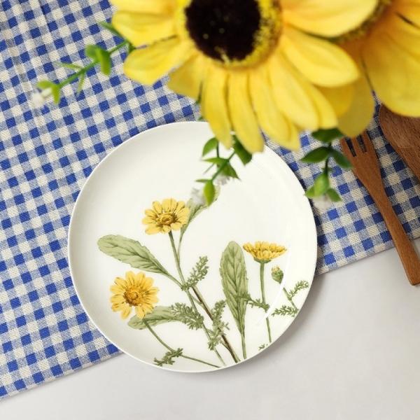 블루 체크 식탁보 100x150