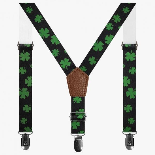 패턴 어린이 멜빵 클로버