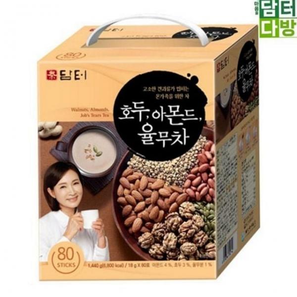 곡물 아몬드 호두 차 율무
