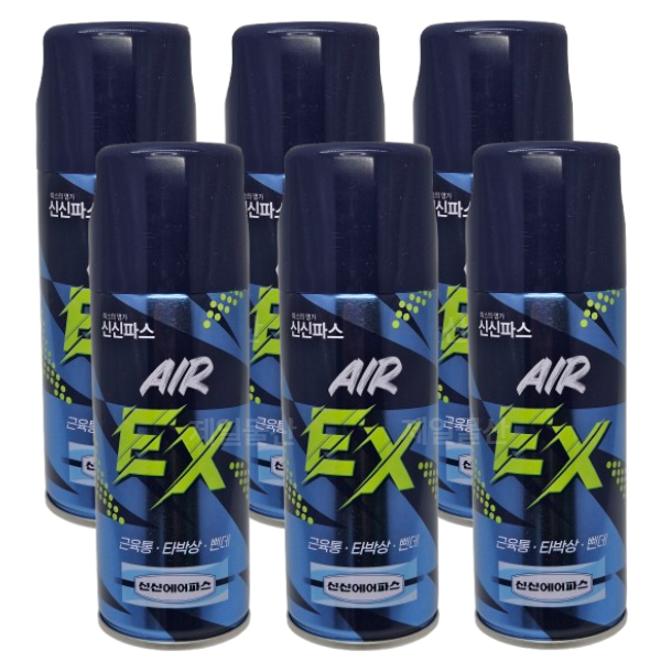 신신제약 스프레이 에어파스 EX 200ml 6개 뿌리는 파프 손목 무릎 관절 통증