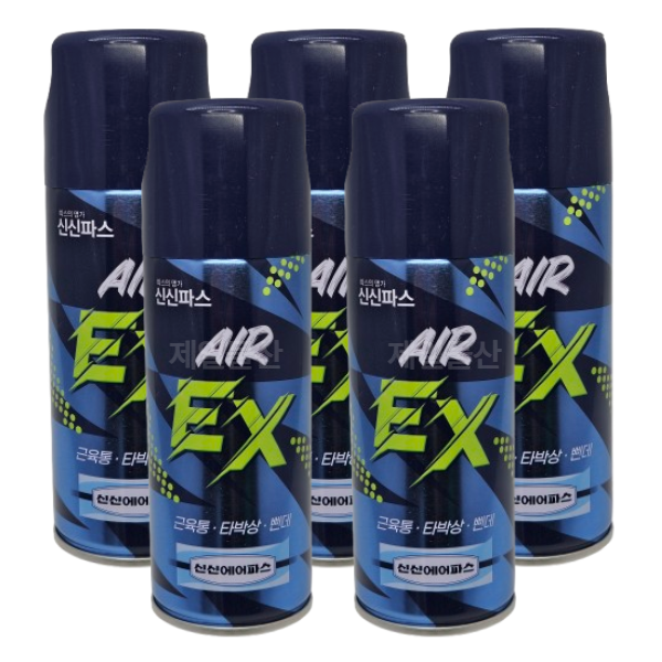 신신제약 스프레이 에어파스 EX 200ml 5개 뿌리는 파프 손목 무릎 관절 통증