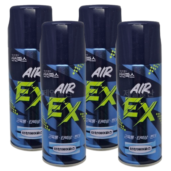 신신제약 스프레이 에어파스 EX 200ml 4개 뿌리는 파프 손목 무릎 관절 통증