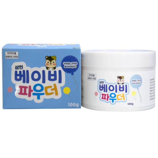 삼현 베이비 파우더 100g 1개 땀띠 신생아 아기 유아 엉덩이
