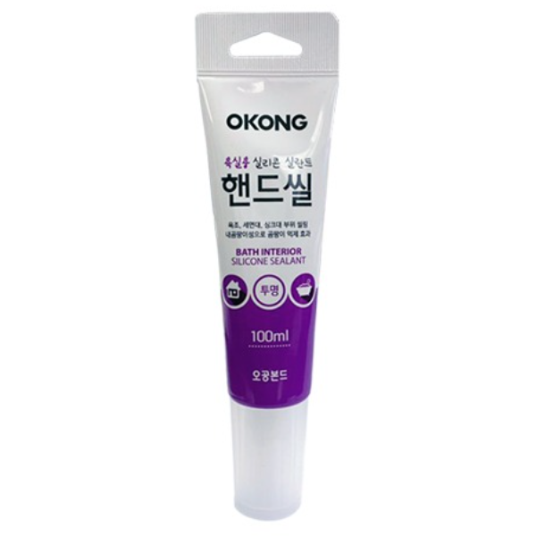 오공 욕실용 실리콘 실란트 핸드씰 투명 100ml
