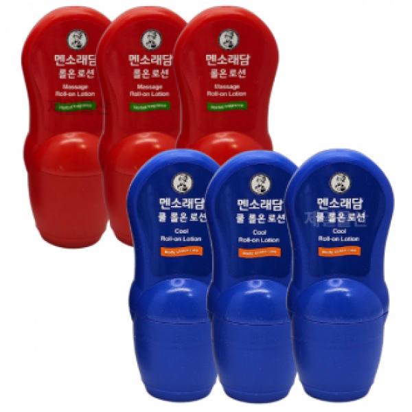 맨소래담 로션 롤온 쿨 핫 50ml 바르는 쿨링 6개입 1셋트