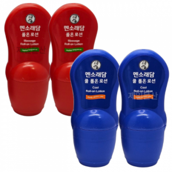 맨소래담 로션 롤온 쿨 핫 50ml 바르는 쿨링 4개입 1셋트